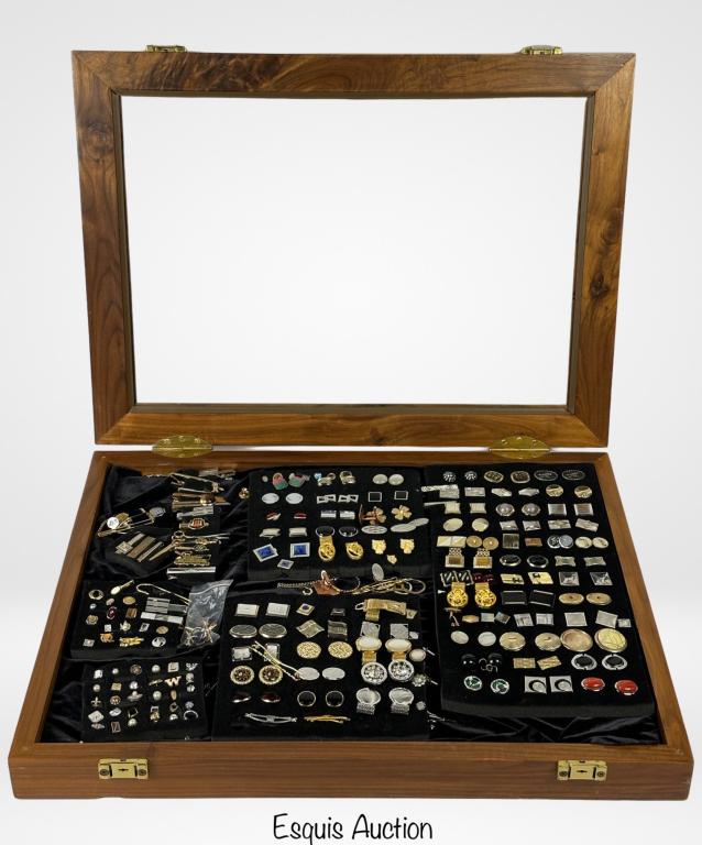 Gentlemen's Jewelry- Large Lot of Cufflinks, Tie l (1 of 7)