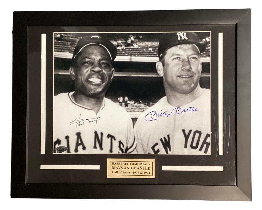 Willie Mays & Mickey Mantle Autographed Photograph (1 of 4)