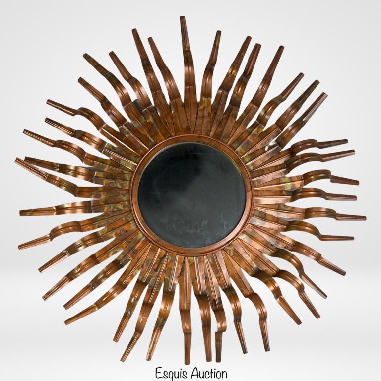 Sun Starburst Copper Wall Mirror (1 of 3)