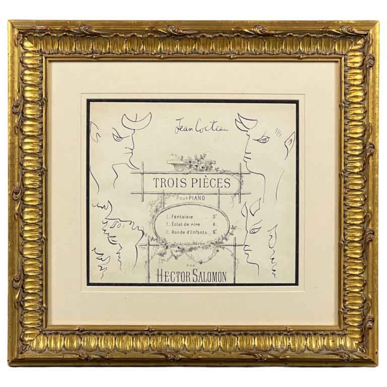 Jean Cocteau- Music Sheet Front Page Drawing (1 of 3)