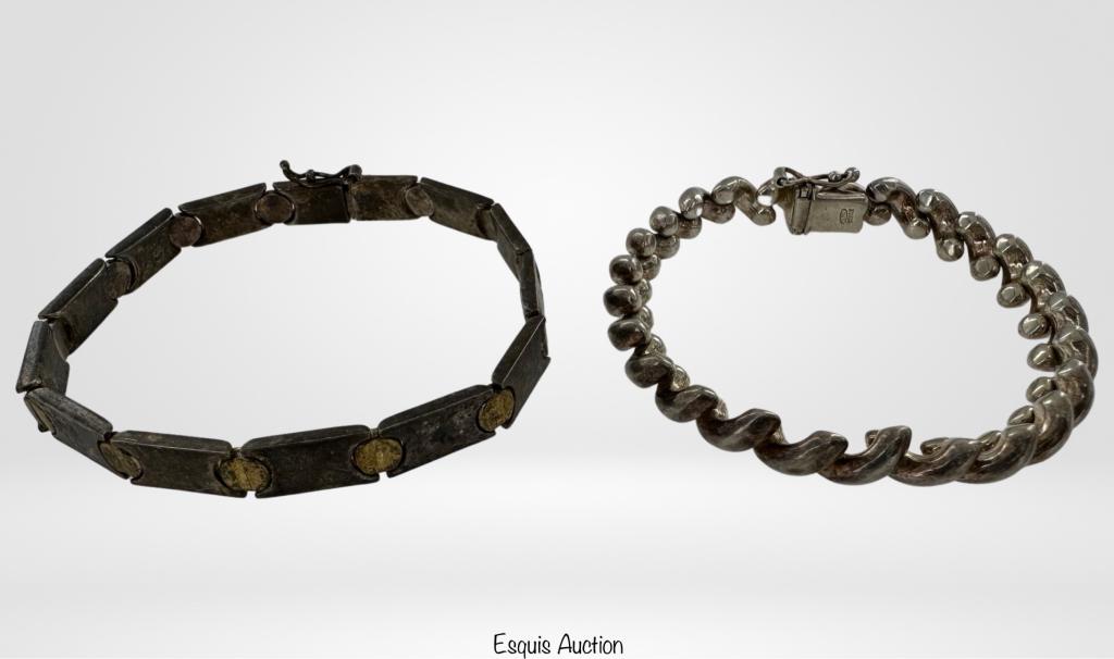 Two Vintage Sterling Silver Bracelets (1 of 5)