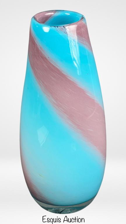 Modernist Art Glass Hand Blown Vase- Signed (1 of 3)
