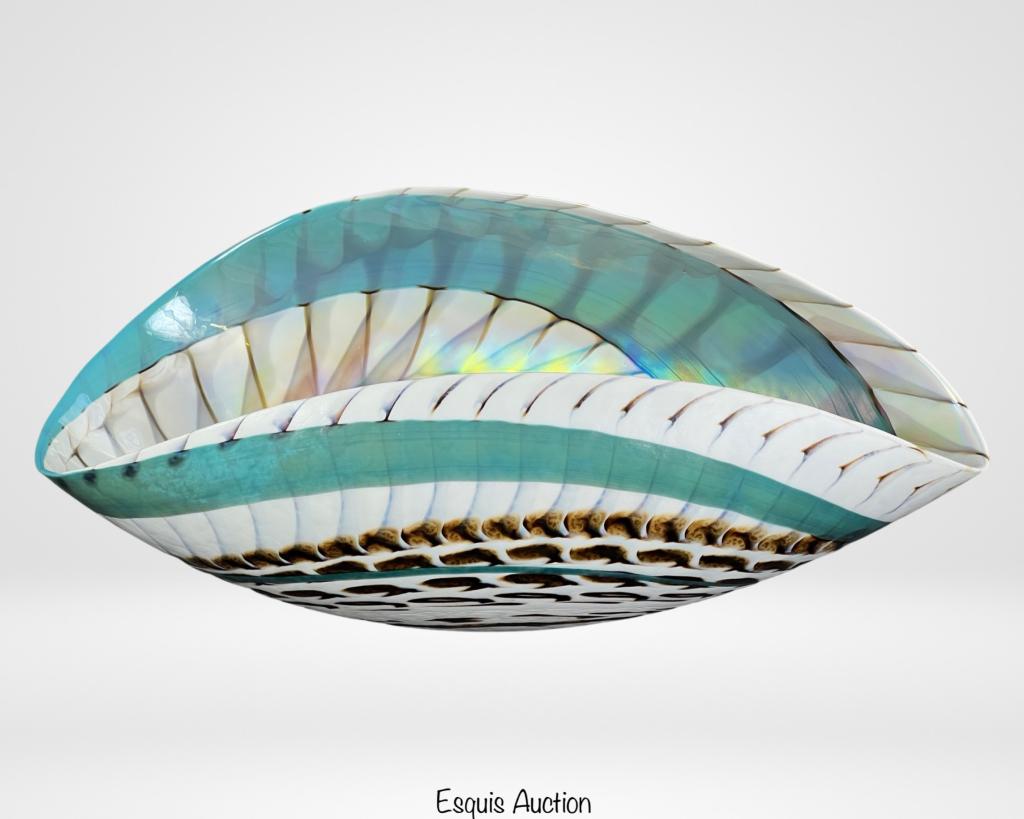 Fornace Ferro Murano Art Glass Shell Centerpiece B (1 of 6)