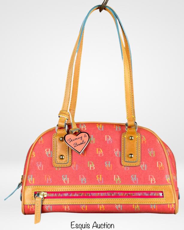 Dooney & Burke Raspberry Medium Gym Bag: Dooney & Burke Raspberry Medium Gym Bag. 10x7x6. New with Tags