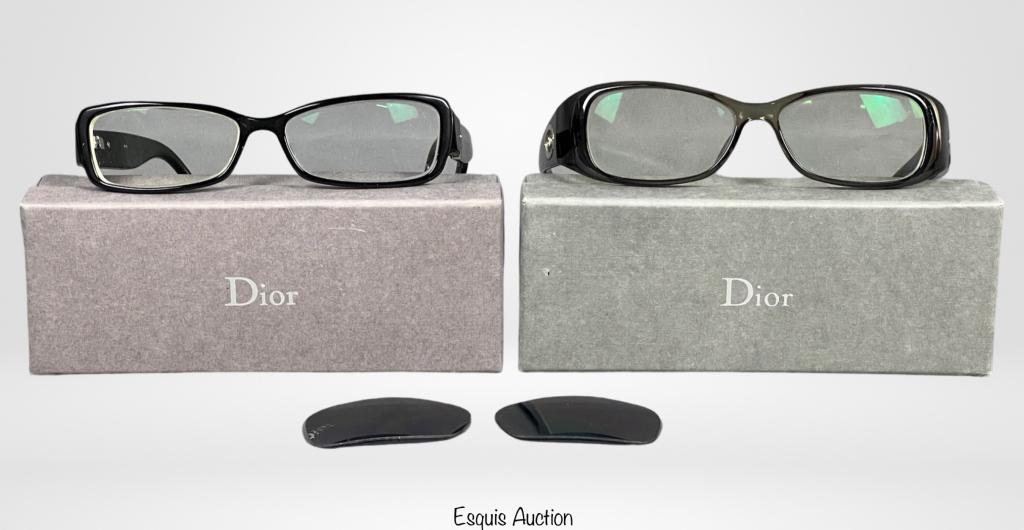 Christian Dior Ladies Eyeglasses/ Frames: Christian Dior Ladies Eyeglasses/ Frames. Lot of 2 with original boxes.