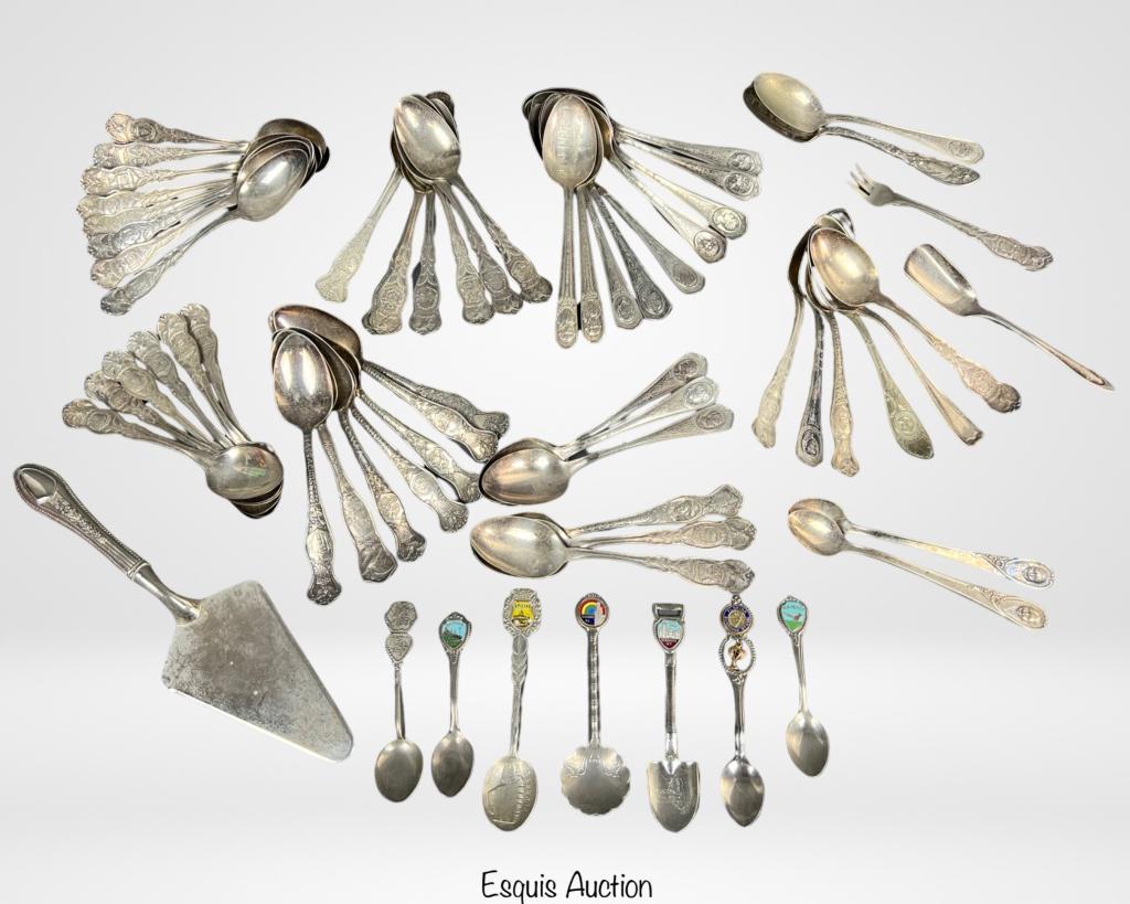 Collection of Vintage Silverplate Souvenir Spoons (1 of 5)