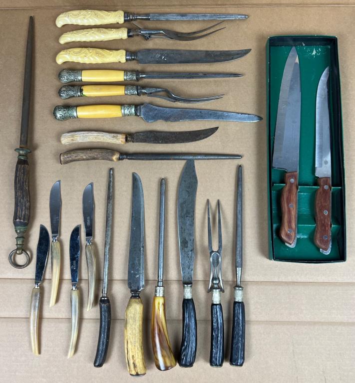 Antique & Vintage Carving Knife & Fork Sets (1 of 5)