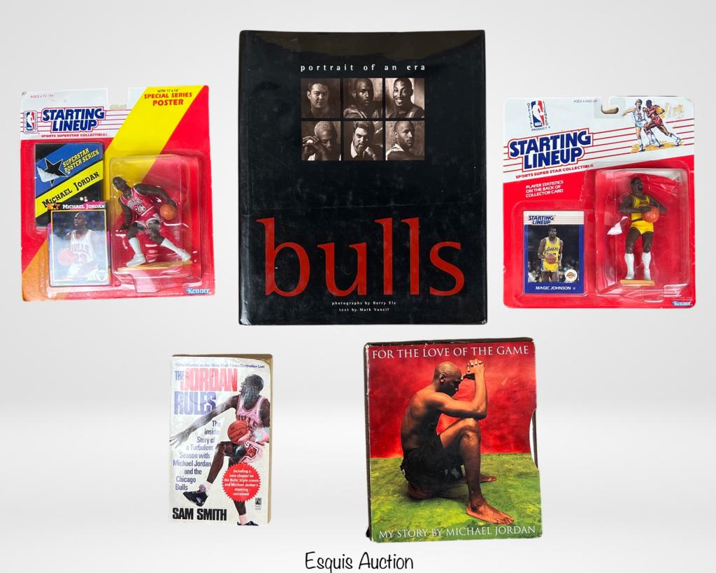 Starting Lineup Jordan & Magic Figurines & Books (1 of 3)