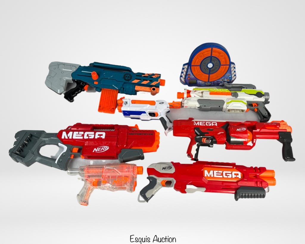Nerf Mega Blaster Darts Toy Guns: Nerf Mega Blaster Darts Toy Guns. Appear to be in good condition.