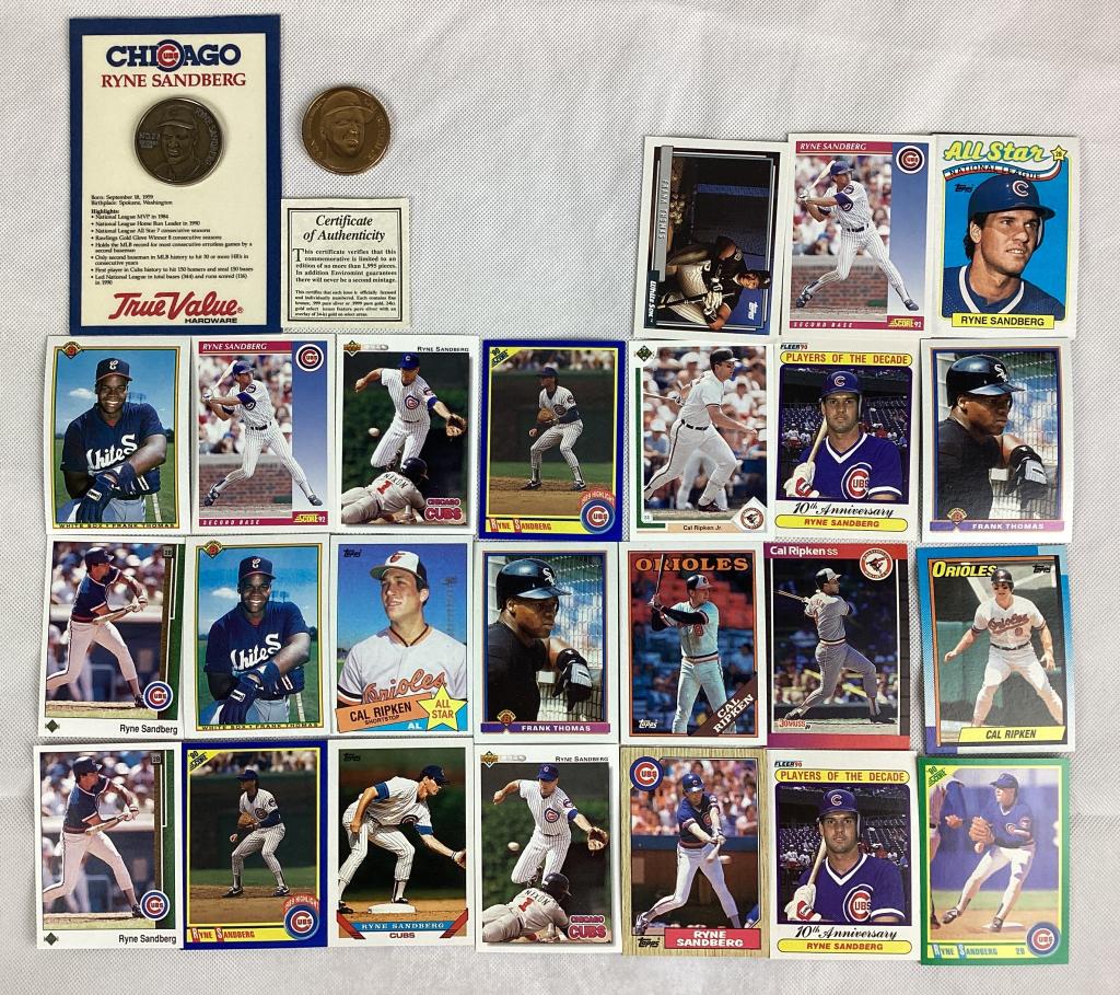 Baseball Legends Card- Thomas, Sandberg, Ripken (1 of 5)