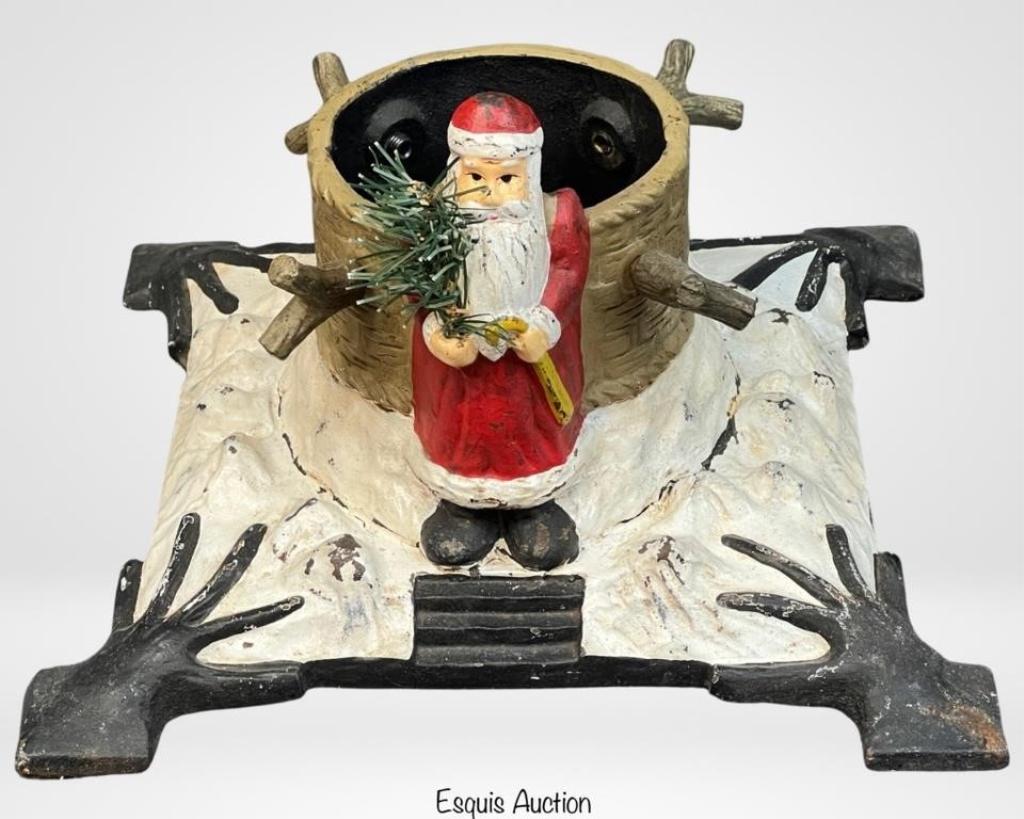 1920's German Cast Iron Christmas Tree Stand (1 of 6)