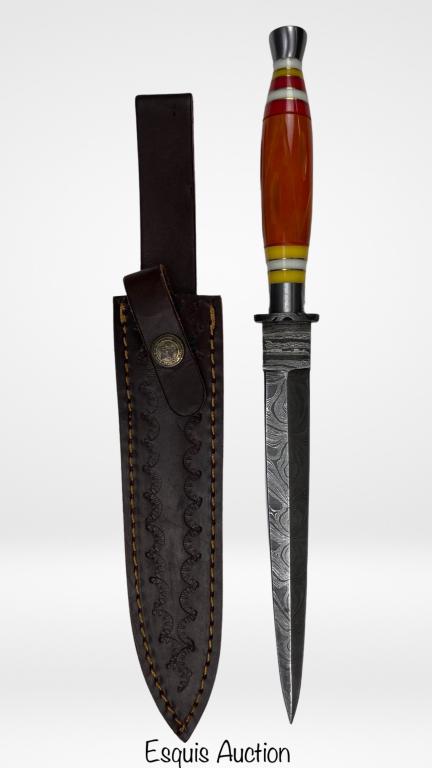 Hand Made Damascus Steel Dagger/ Knive (1 of 4)