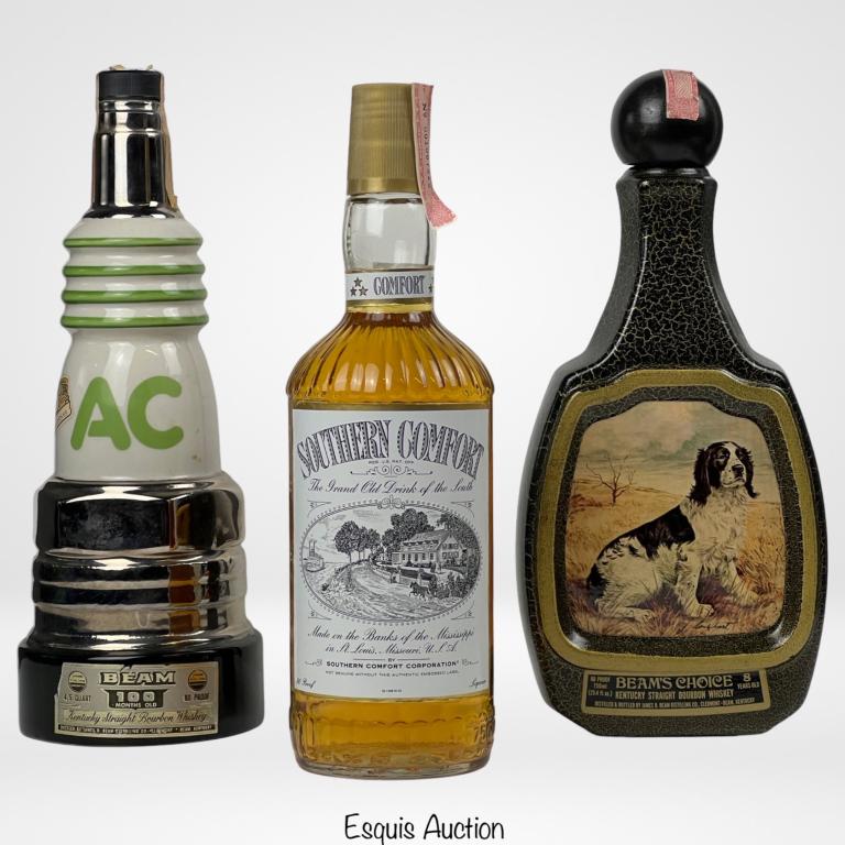 Sealed Jim Beam & Southern Comfort Whiskey Bottles (1 of 7)