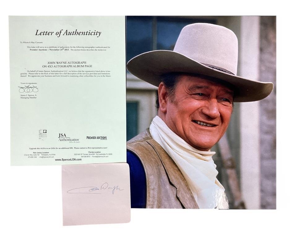 John Wayne Autograph/ Signature with Photograph (1 of 3)