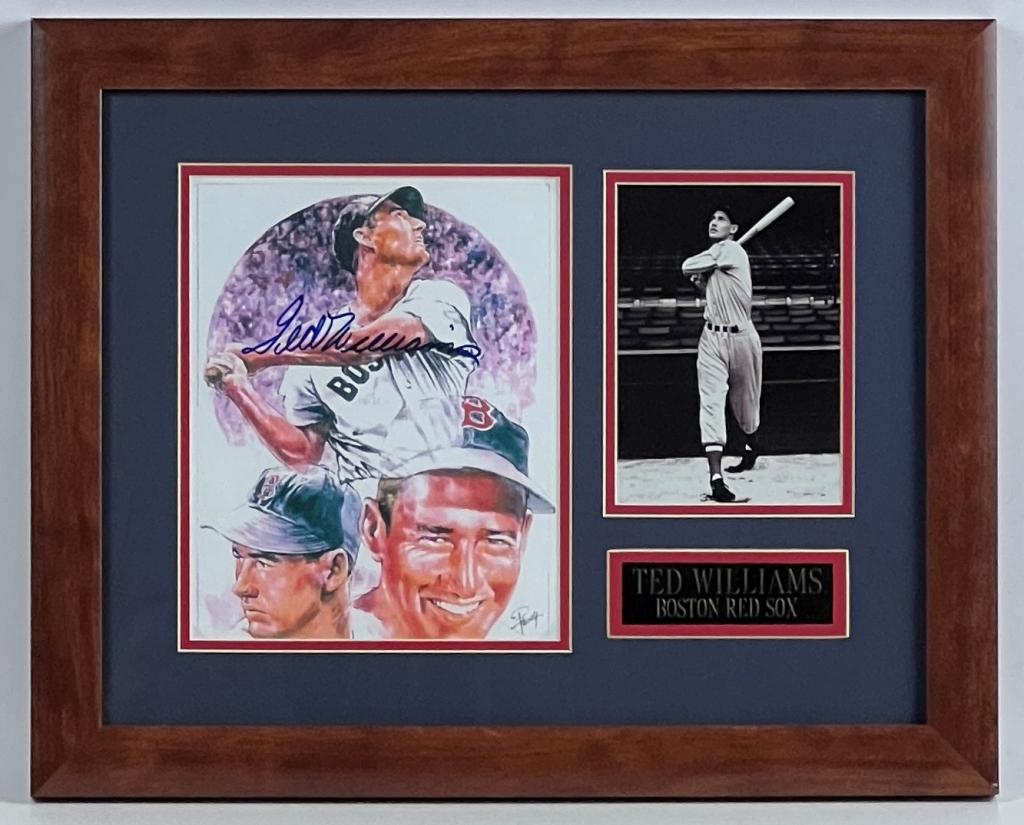 Ted Williams Autographed Lithograph Photo Tribute (1 of 5)
