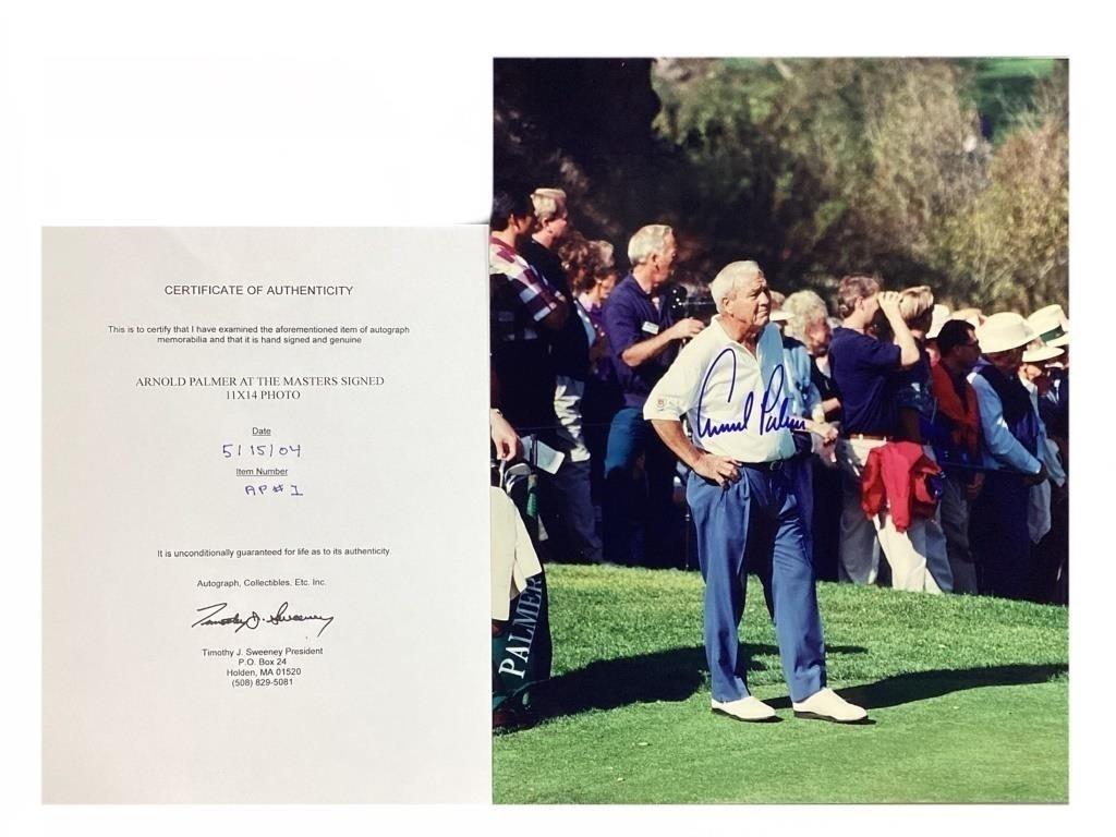 Arnold Palmer at Masters Signed 11x 14 Photograph (1 of 3)