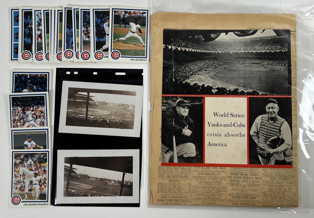 Chicago Cubs Baseball Memorabilia-Photos, Cards (1 of 4)