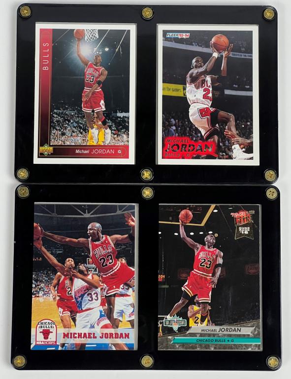 Michael Jordan- early 90's Card Plaques- Set of 2 (1 of 4)