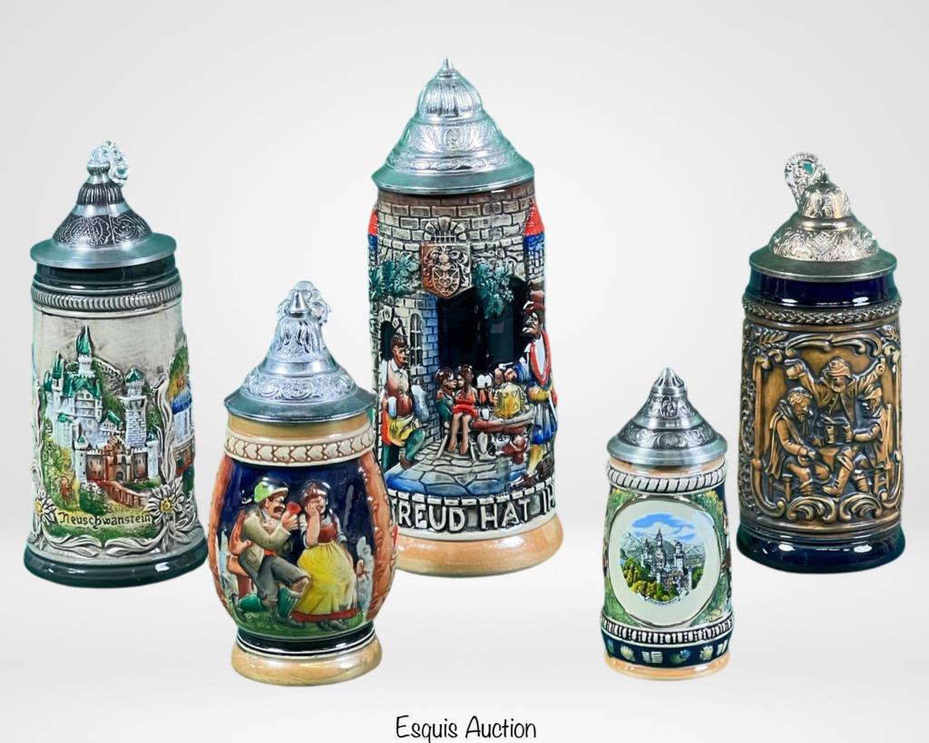 Vintage German Lidded Beer Steins- Lim. Edit (1 of 4)