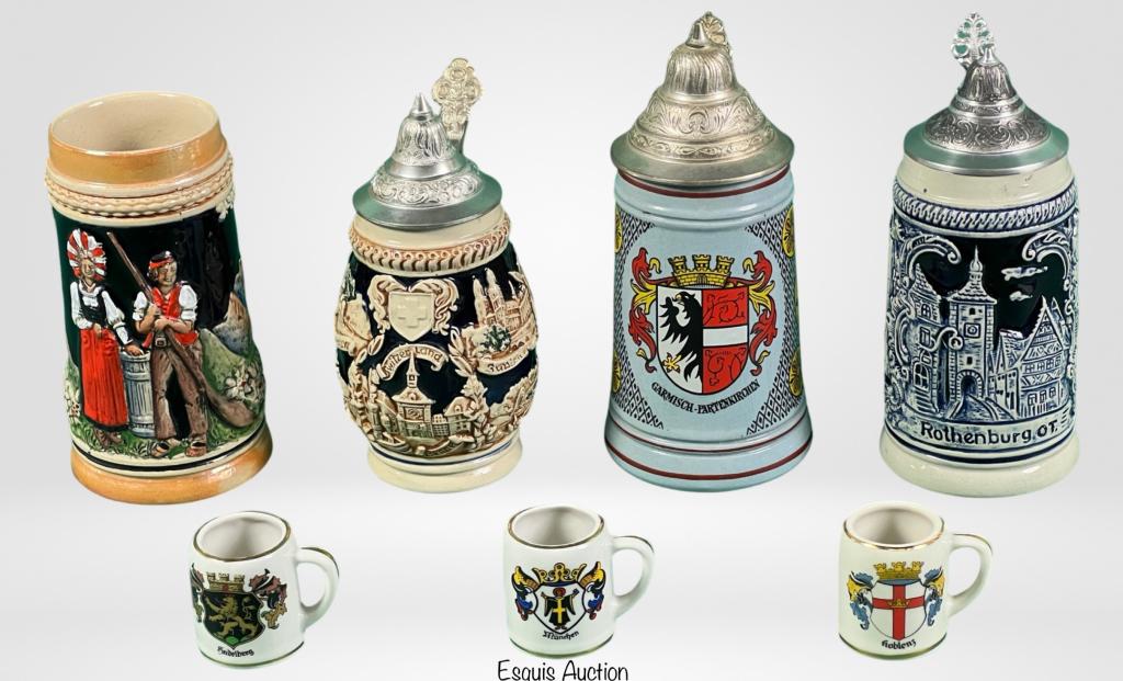 Group of Vintage German Beer Steins and Mugs (1 of 4)