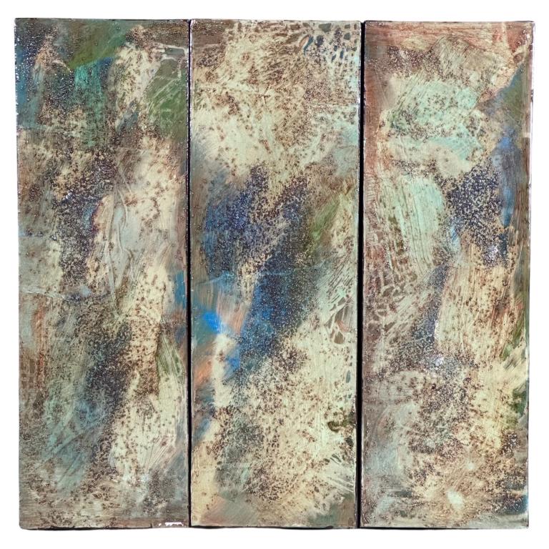 Liz Williams- River Water Acrylic Triptych Paintig (1 of 2)