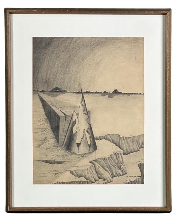 C. Ross-Surrealism Pencil Drawing 1954 (1 of 4)