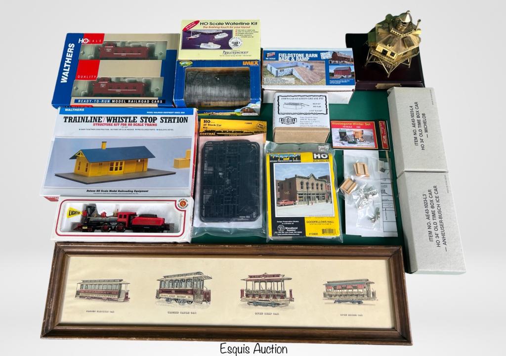 Lot of RR Trains, Cars, Buildings, Accessories (1 of 6)