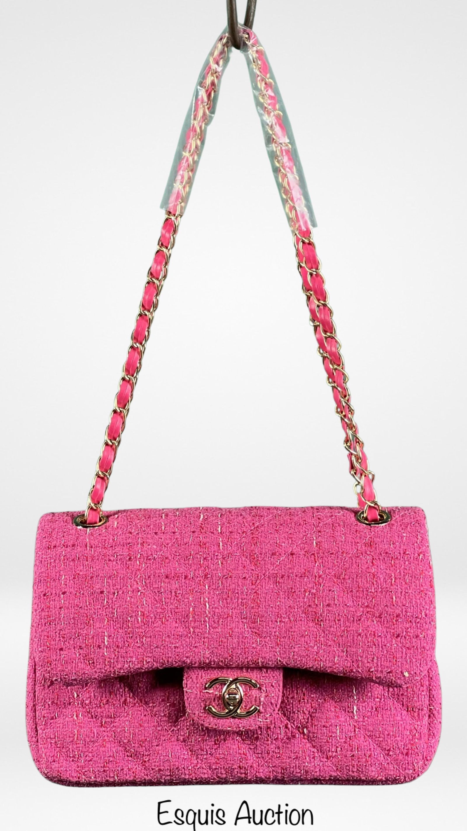 Chanel Pink Tweed Rectangular Flap Mini Bag (1 of 5)
