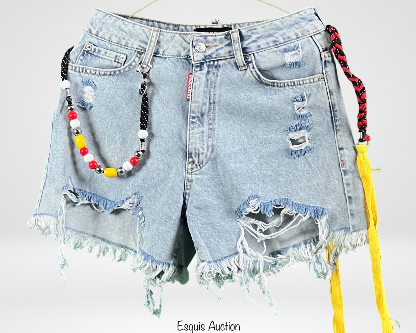 DSQ2 DSQUARED2 Super Denim Shorts Sz XS (28) New: DSQ2 DSQUARED2 Super Denim Shorts. Size XS (28). New READ BEFORE BIDDING: Esquis Auction does not have specialists on designer clothes, shoes, purses and handbags and we can not guarantee authenticity