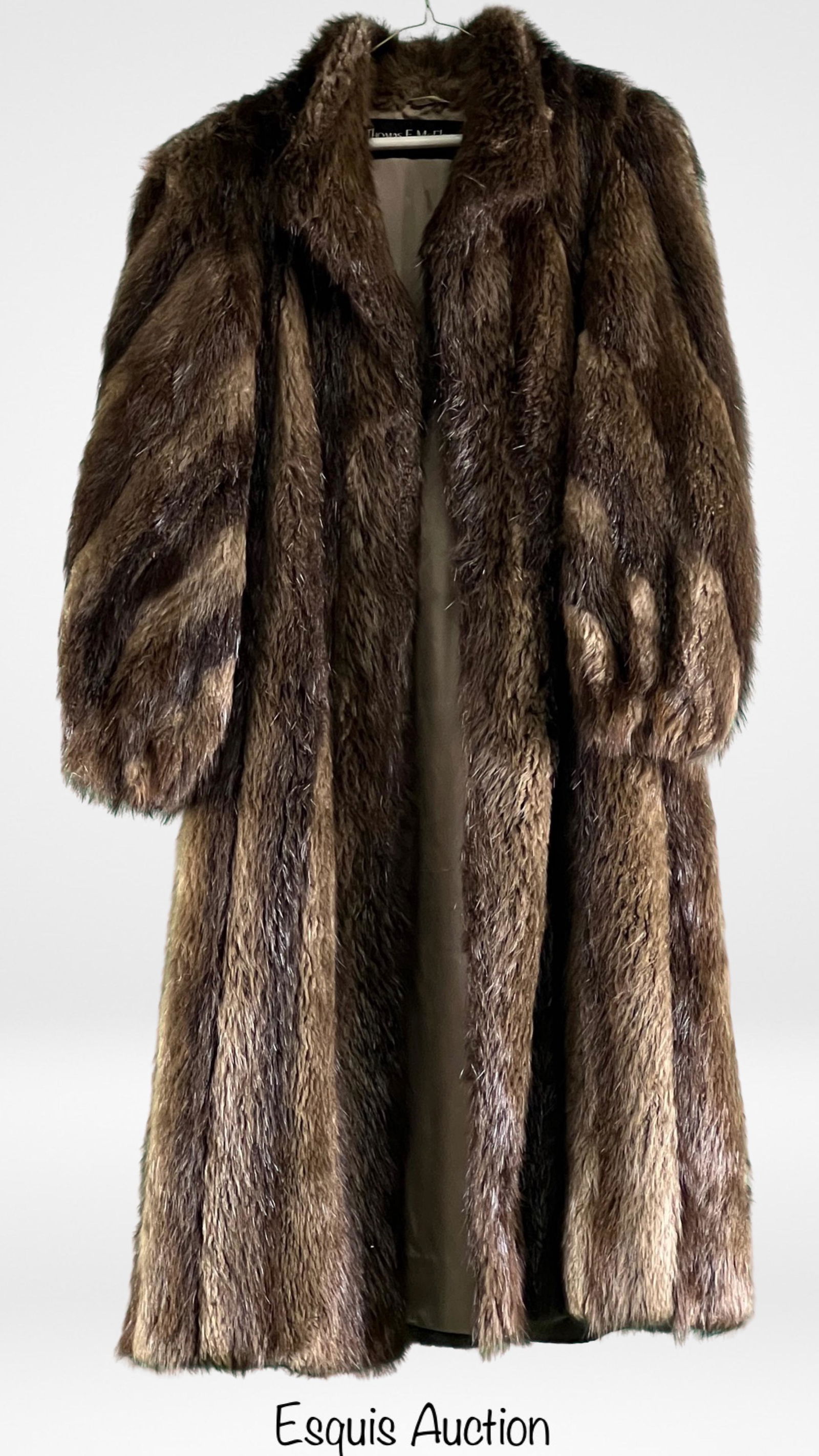 Ladies Beaver Fur Full Length Coat and Scarf (1 of 6)