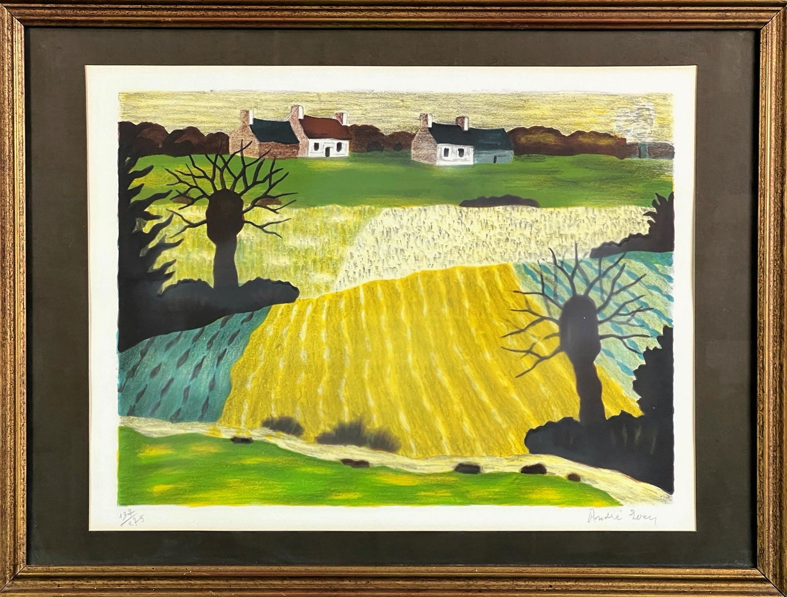 Andre Even- Country Landscape MCM Lithograph Art (1 of 5)