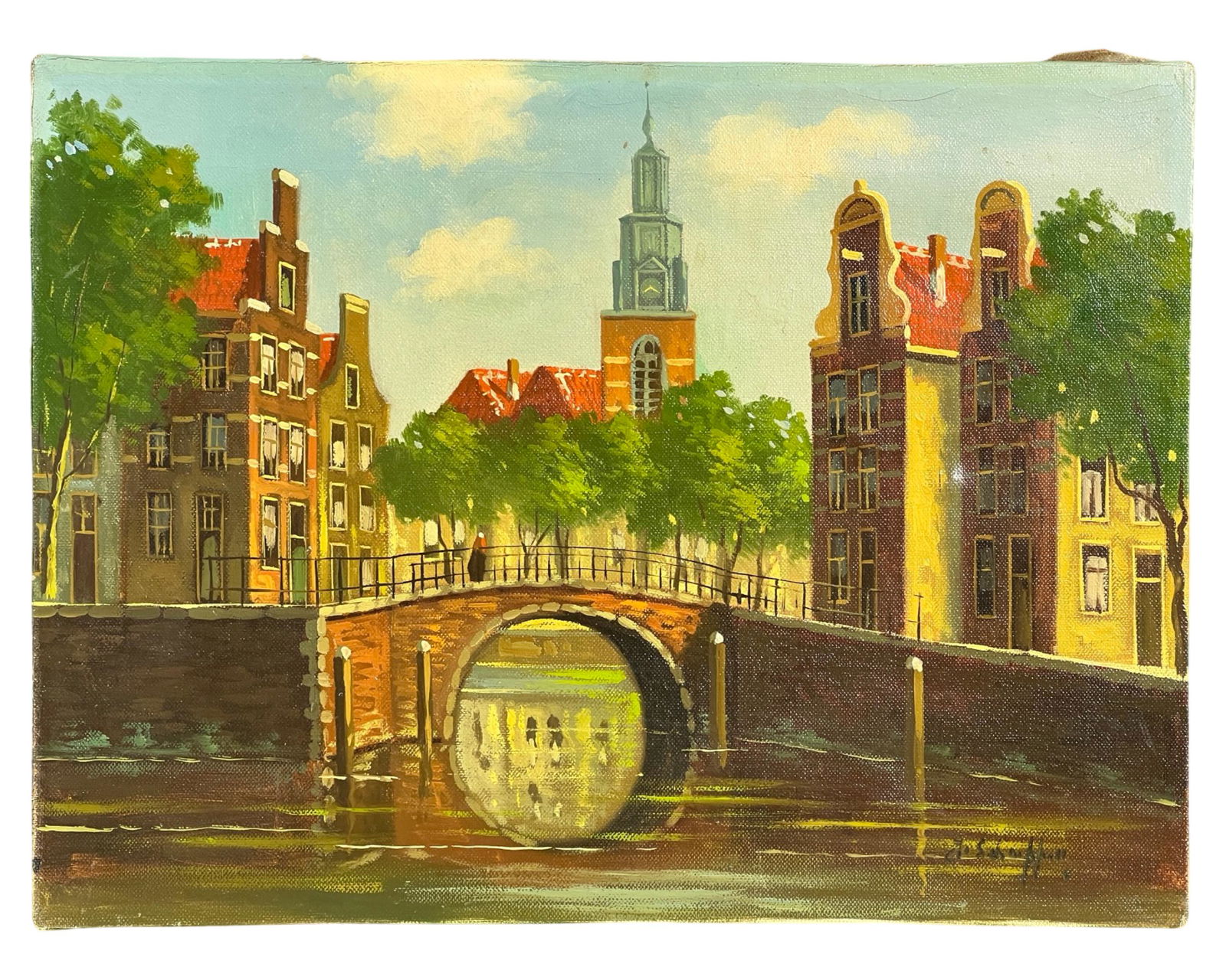 Jan Schaeffer- Amsterdam City View Oil Painting (1 of 4)