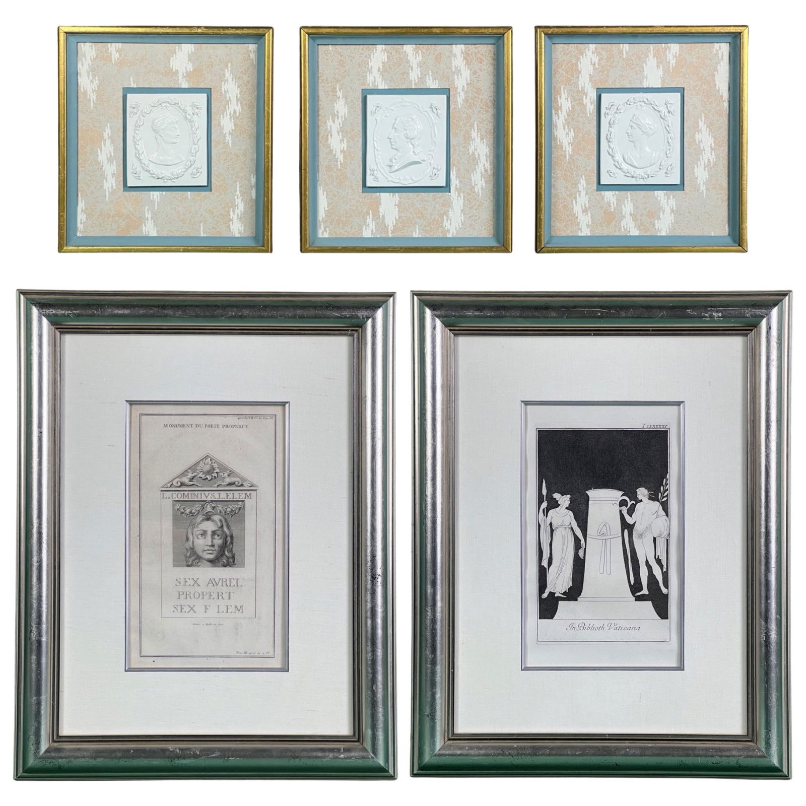 Antique Neoclassical Engravings & Cameo Wall Art (1 of 6)