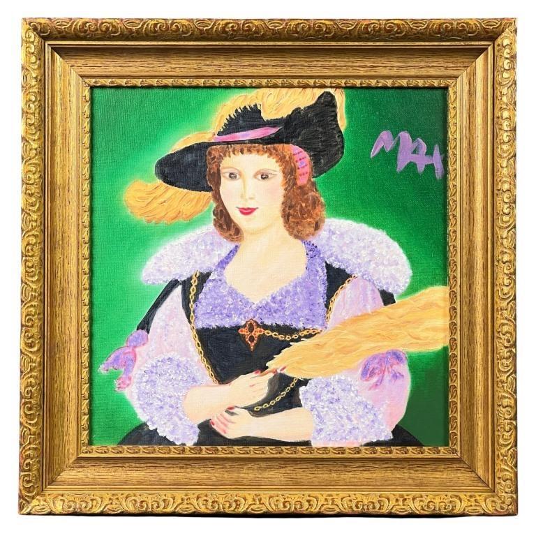 Original Portrait  Painting in manner of Peter Max (1 of 2)