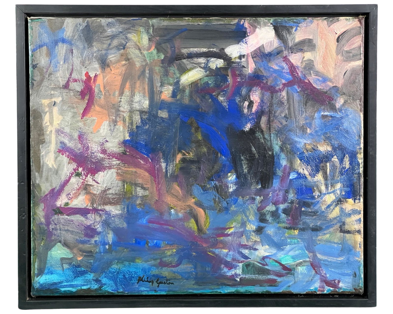 Abstract Oil Painting in manner of Philp Guston (1 of 3)