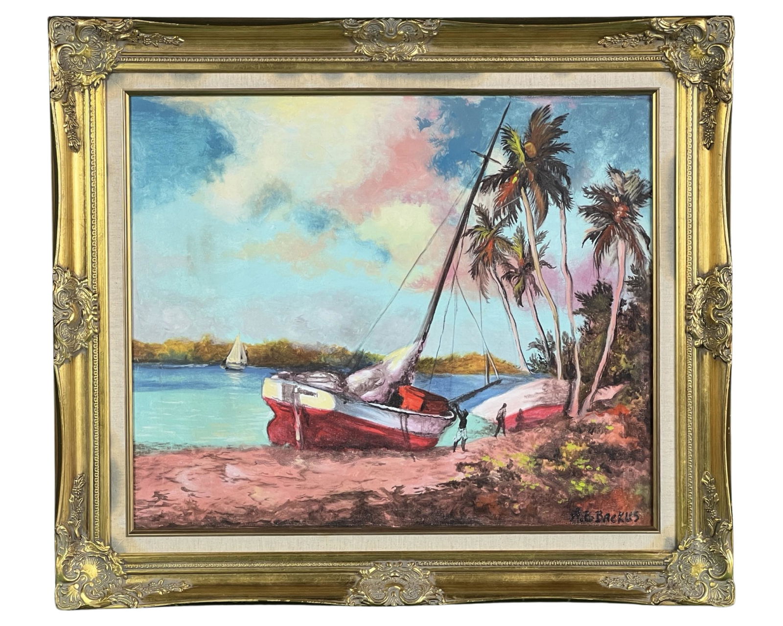 A.E. Backus- Highwayman (in manner) Oil Painting (1 of 3)