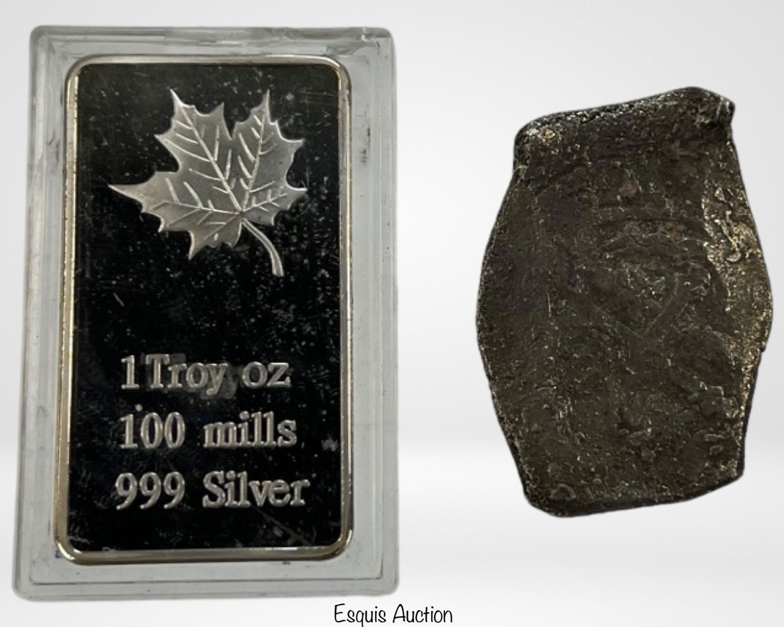 8 Reals Cob Spanish Silver Coin & 1 oz .999 Bar (1 of 2)