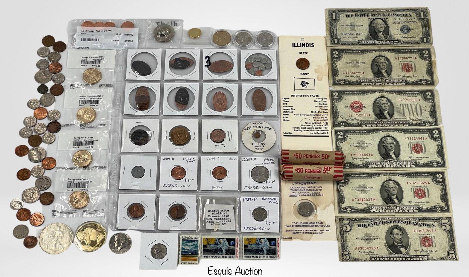 US Coins, Notes & Tokens- Wheat Penny Rolls, Error (1 of 6)