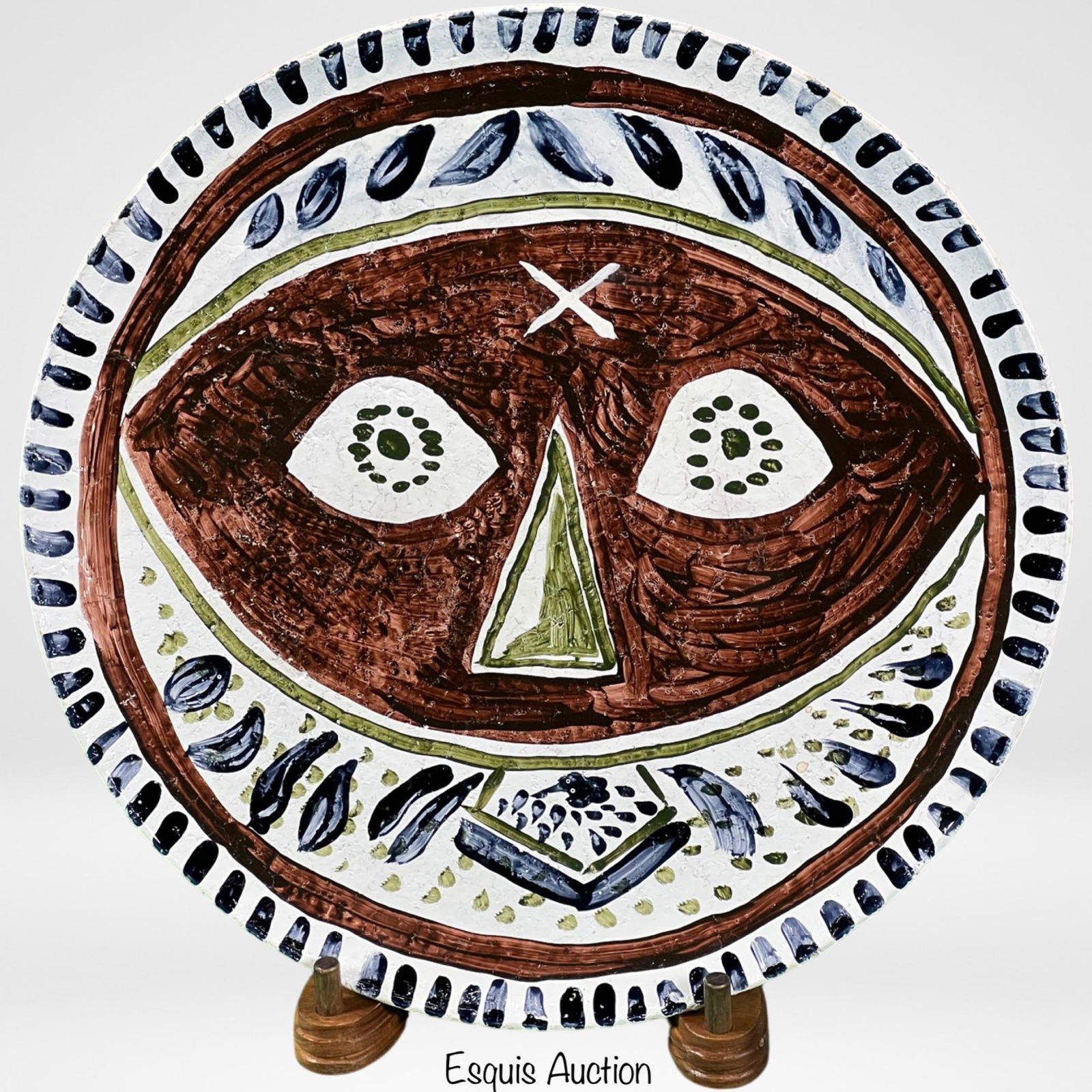 Hand Painted Artist Signed Ceramic Art Plate (1 of 3)