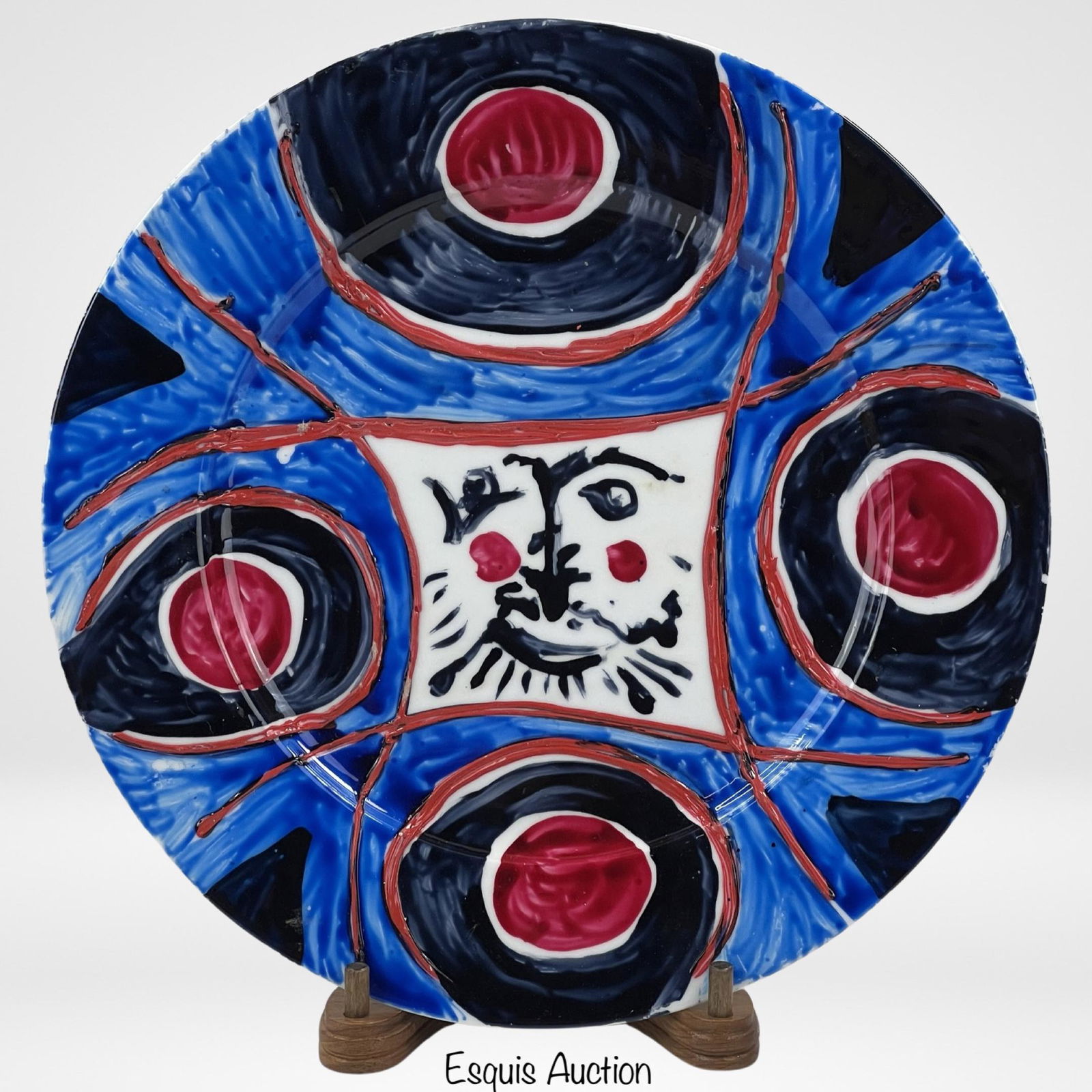 Hand Painted Artist Signed Ceramic Art Plate (1 of 2)