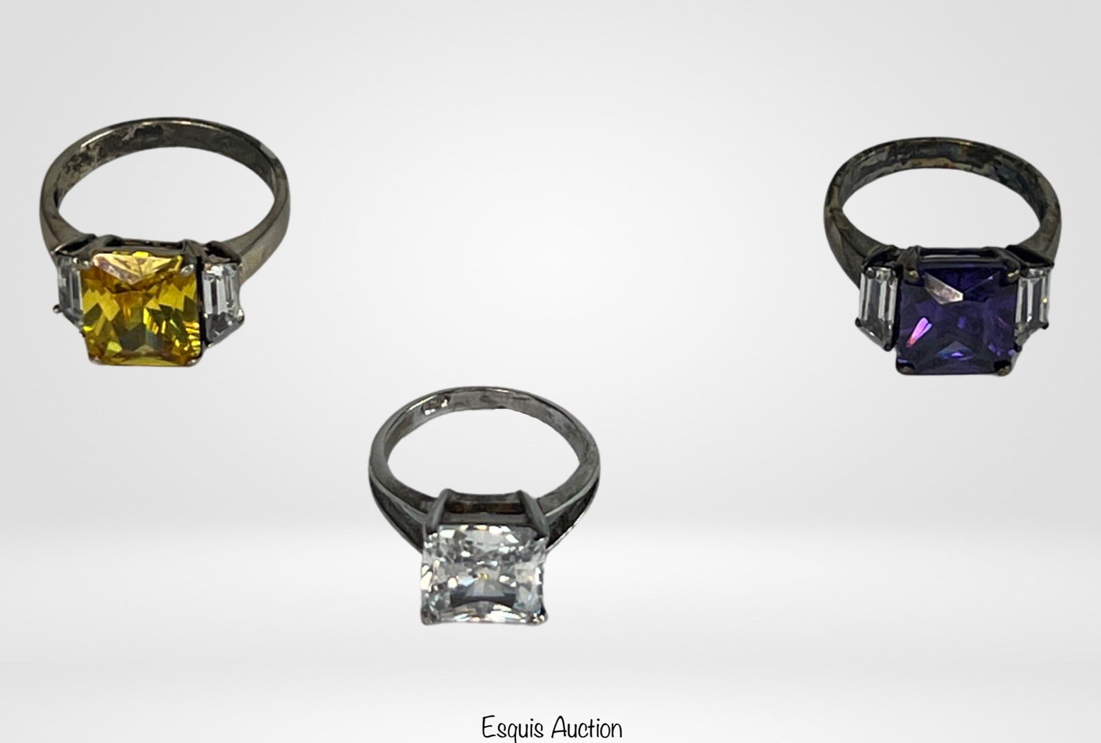 Lot of 3 Elegant Ladies Sterling Silver Rings (1 of 3)