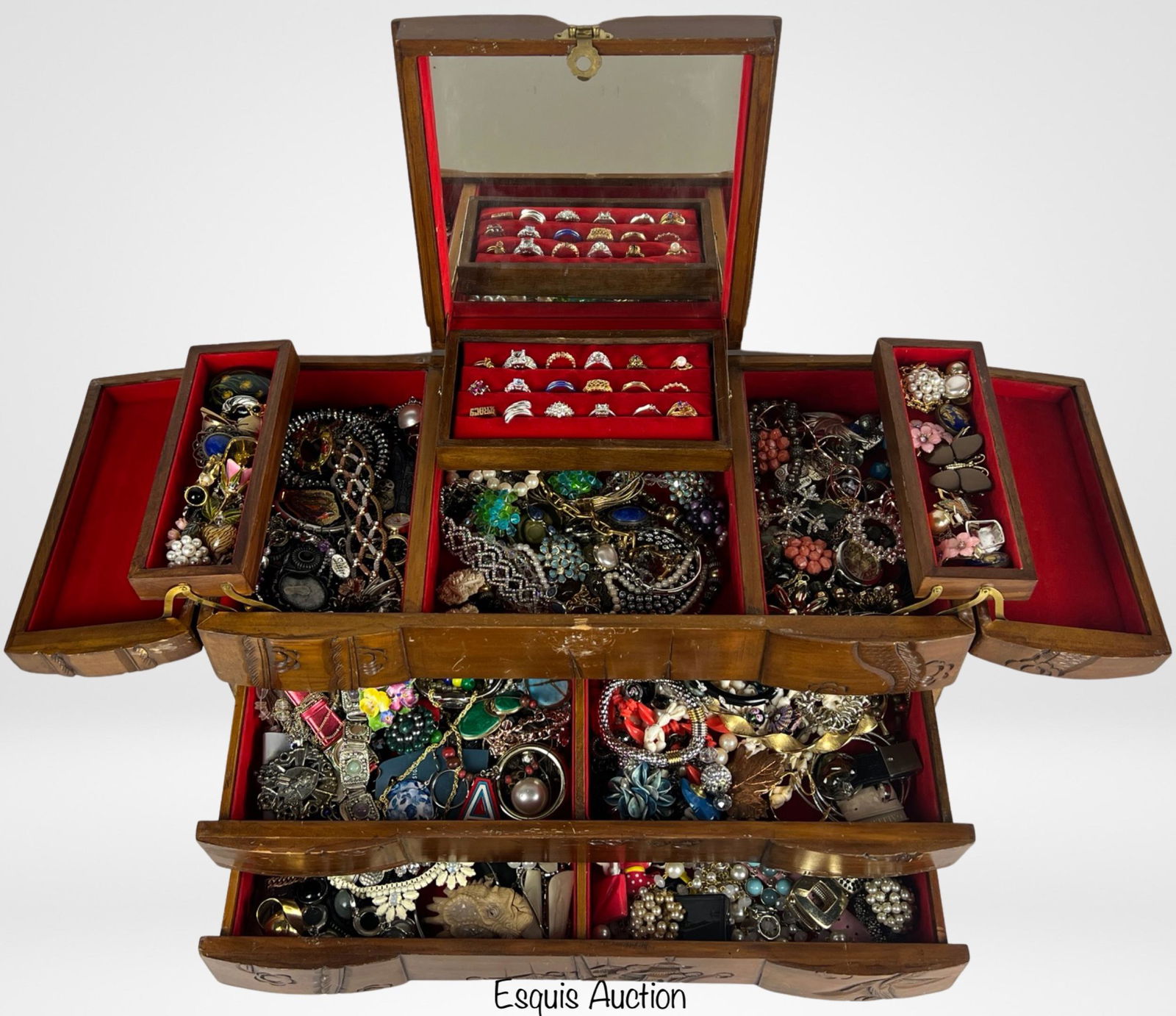 Large Vintage Chinese Box Full of Jewelry (1 of 7)