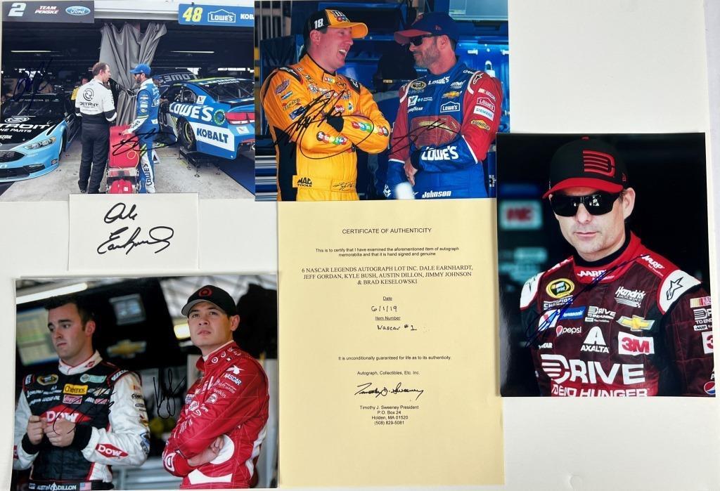 6 Nascar Legends Autographs- Earnhard, Gordon, Bus (1 of 6)