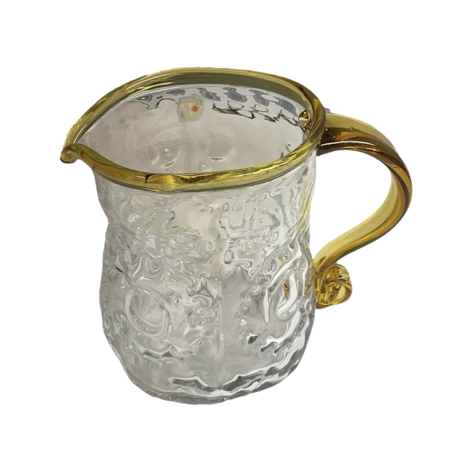 BLENKO GLASS CRYSTAL YELLOW PITCHER HANK ADAMS (1 of 6)