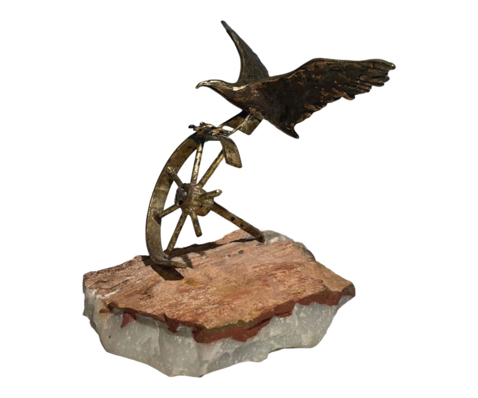 Signed CURTIS JERE 70s Bronze Brass Eagle MCM (1 of 6)