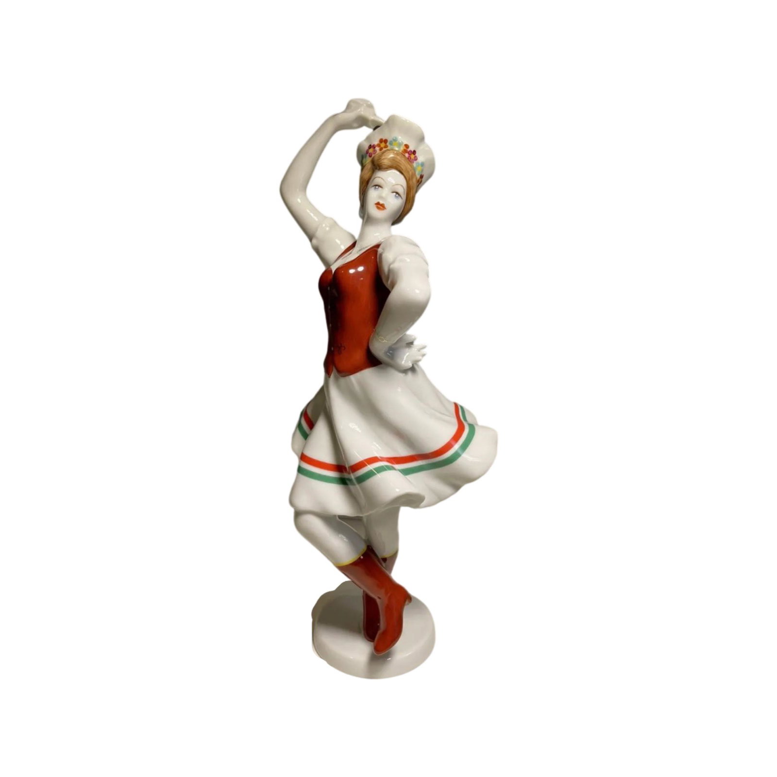 Hollohaza Hungary Porcelain Woman Sculpture: Stunning Hollohaza Hungary Porcelain Woman Figurine Figure Sculpture .You are buying a beautiful figurine by Hollohaza. All the colors are nice and vibrant. It measures 12 inches tall and is in excell