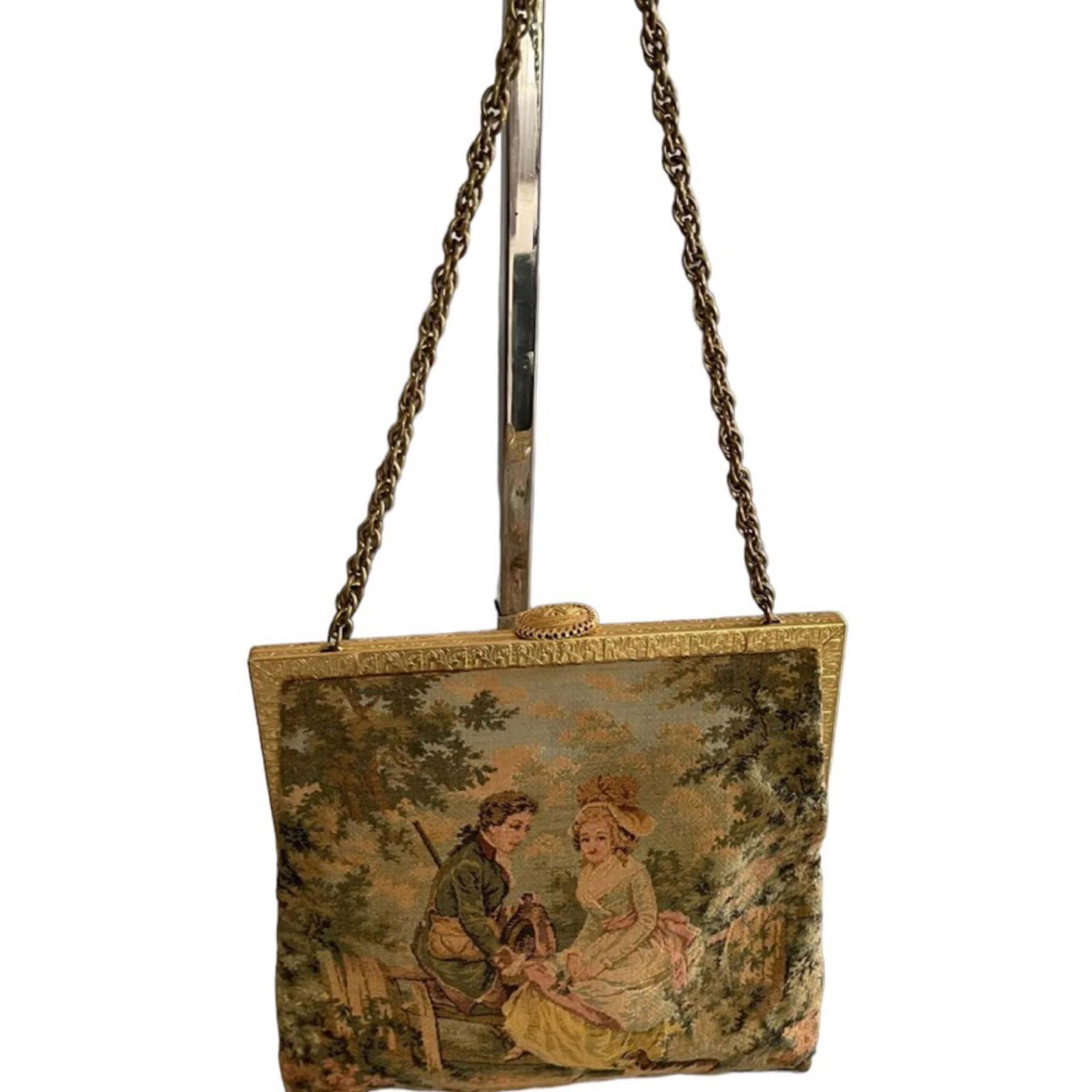 Delill Purse Tapestry Handbag Romantic  Scene (1 of 8)