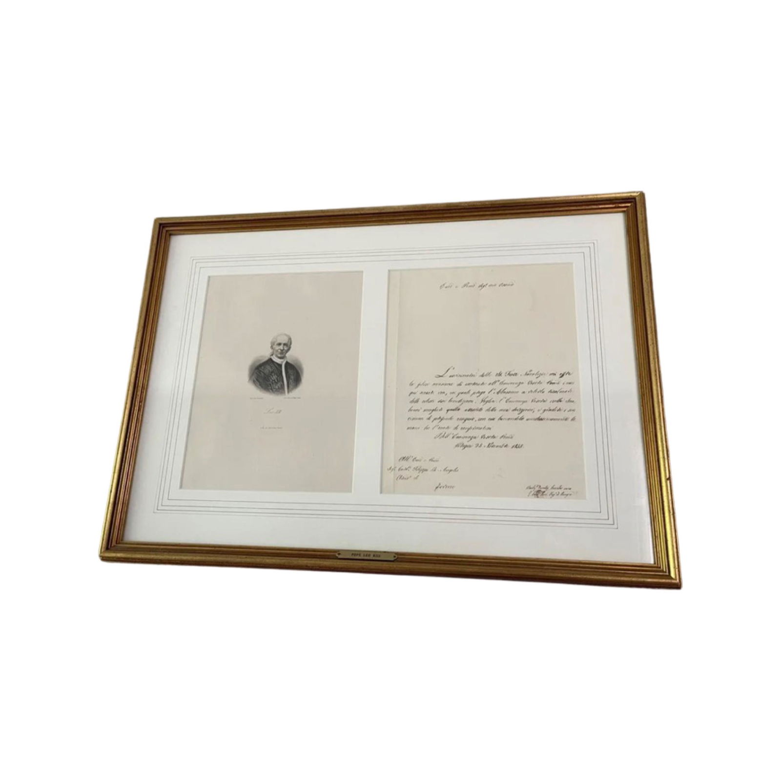 Antique Letter Pope Leo XIII 1855 G Card Pecci (1 of 10)