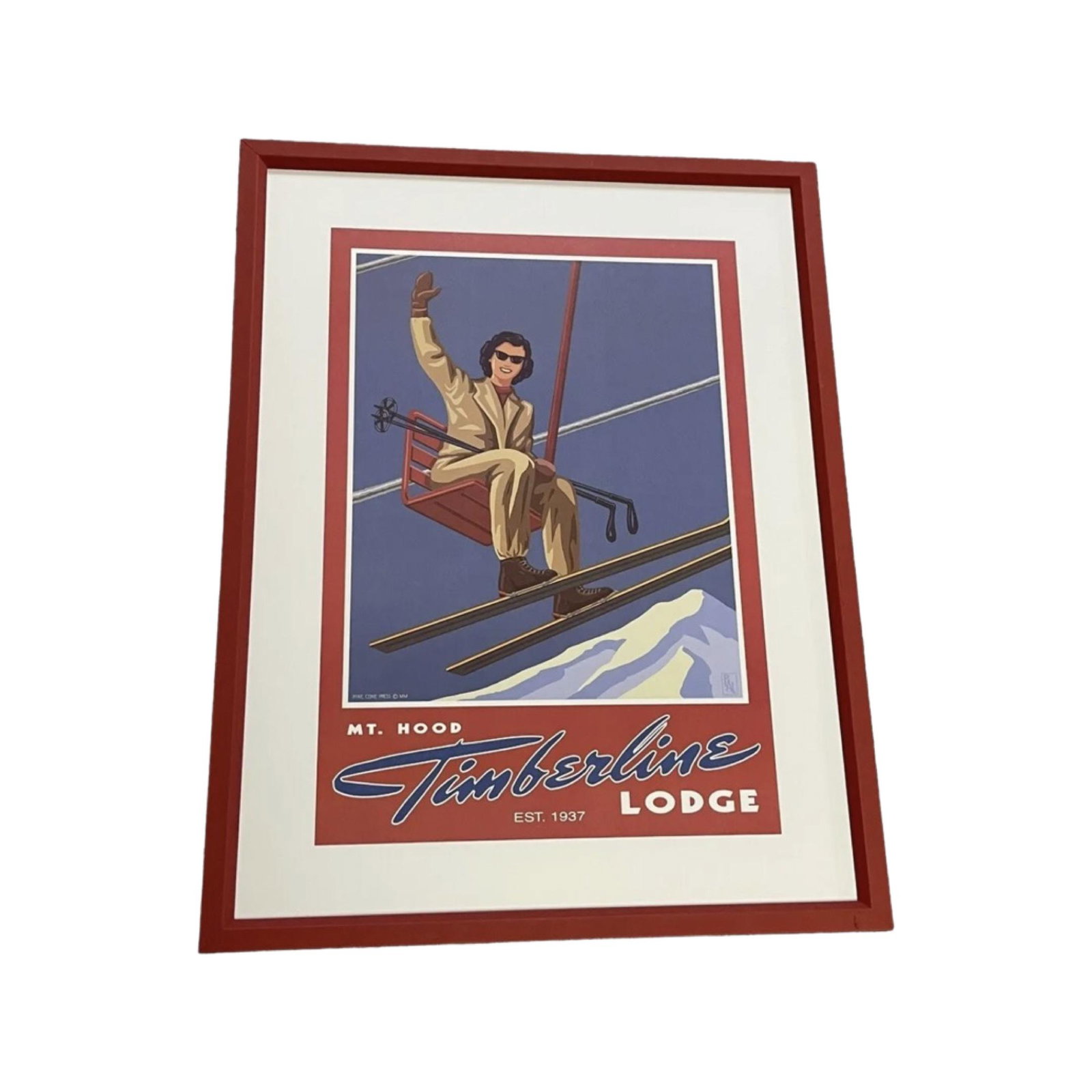 Ski Print Mt Hood Timberline Lodge Est 1937 (1 of 3)