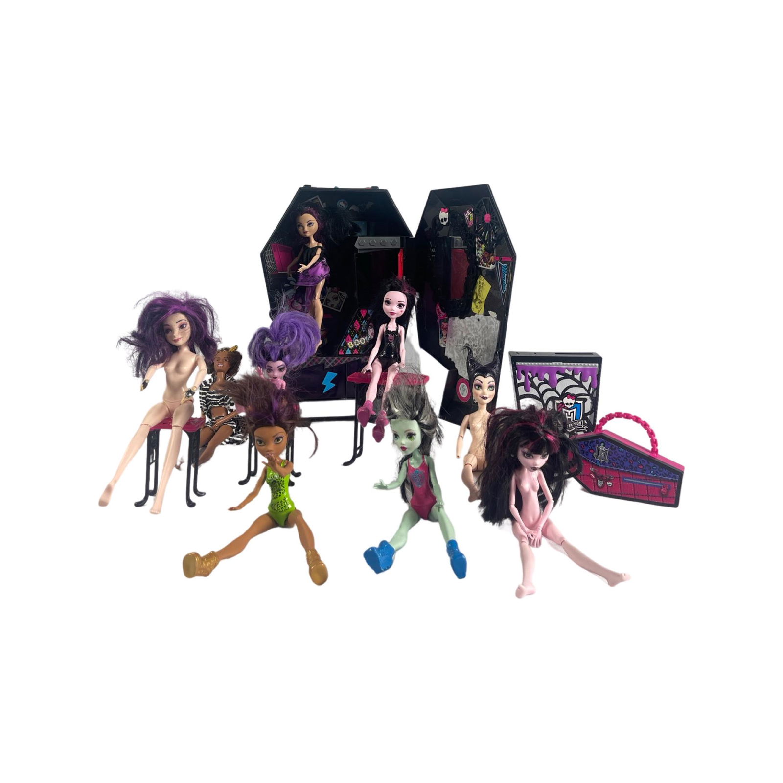 Monster High Lot Of  9 Dolls&Storage Carry Case (1 of 4)